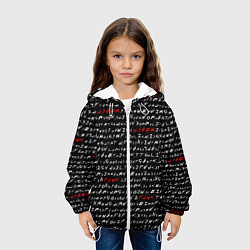Куртка с капюшоном детская Cyberpunk 2077: Words, цвет: 3D-белый — фото 2