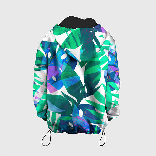Детская куртка Зеленые тропики / 3D-Черный – фото 2