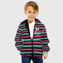 Куртка с капюшоном детская Поросенок в цилиндре, цвет: 3D-черный — фото 2
