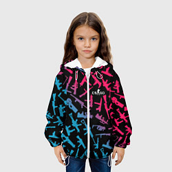 Куртка с капюшоном детская CS:GO Neon Weapons, цвет: 3D-белый — фото 2