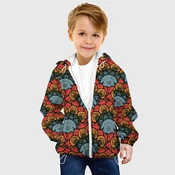 Куртка с капюшоном детская Узоры Бохо, цвет: 3D-белый — фото 2