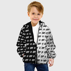 Куртка с капюшоном детская Off-White: Black & White, цвет: 3D-черный — фото 2