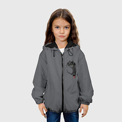 Куртка с капюшоном детская Беззубик в кармане, цвет: 3D-черный — фото 2