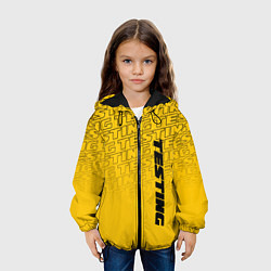 Куртка с капюшоном детская Testing, цвет: 3D-черный — фото 2