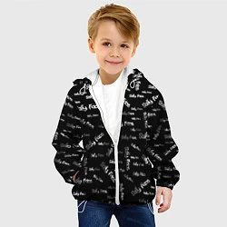 Куртка с капюшоном детская Sally Face: Black Pattern, цвет: 3D-белый — фото 2