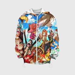 Куртка с капюшоном детская One Piece, цвет: 3D-белый