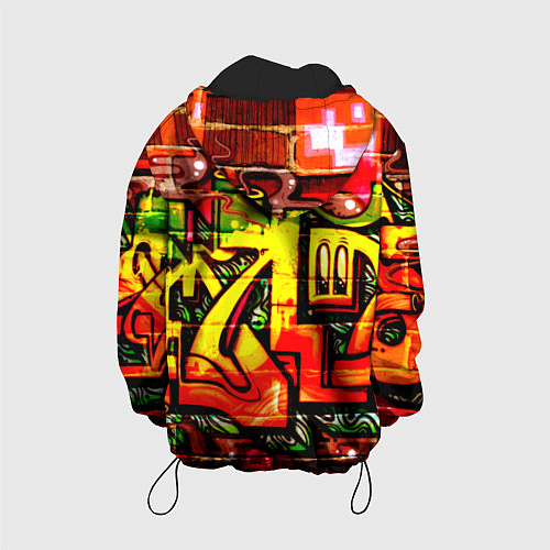 Детская куртка Red Graffiti / 3D-Черный – фото 2