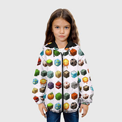 Куртка с капюшоном детская Minecraft Cubes, цвет: 3D-черный — фото 2