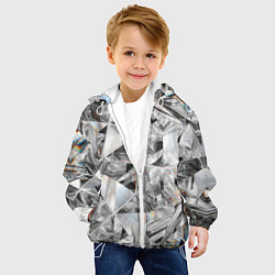 Куртка с капюшоном детская Бриллиантовый блеск, цвет: 3D-белый — фото 2