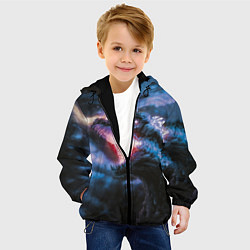 Куртка с капюшоном детская Годзилла, цвет: 3D-черный — фото 2