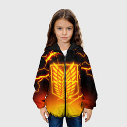 Куртка с капюшоном детская АТАКА ТИТАНОВ, цвет: 3D-черный — фото 2