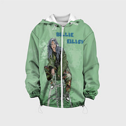Куртка с капюшоном детская Billie Eilish: Green Motive, цвет: 3D-белый