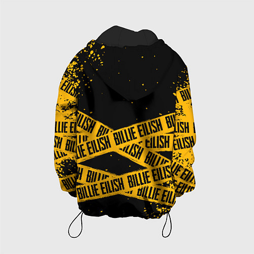 Детская куртка BILLIE EILISH: Yellow & Black Tape / 3D-Черный – фото 2