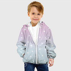 Куртка с капюшоном детская Милый градиент, цвет: 3D-белый — фото 2