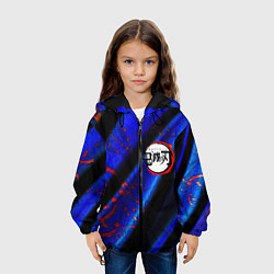 Куртка с капюшоном детская Kimetsu no Yaiba, цвет: 3D-черный — фото 2