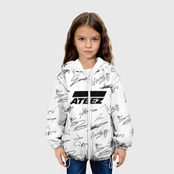 Куртка с капюшоном детская ATEEZ АВТОГРАФЫ, цвет: 3D-белый — фото 2