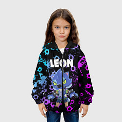 Куртка с капюшоном детская BRAWL STARS ОБОРОТЕНЬ LEON, цвет: 3D-черный — фото 2