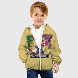 Куртка с капюшоном детская MINECRAFT, цвет: 3D-белый — фото 2