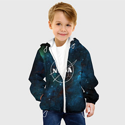 Куртка с капюшоном детская NASA, цвет: 3D-белый — фото 2