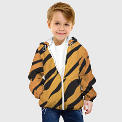 Куртка с капюшоном детская Кошачий окрас, цвет: 3D-белый — фото 2
