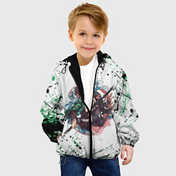 Куртка с капюшоном детская KIMETSU NO YAIBA, цвет: 3D-черный — фото 2