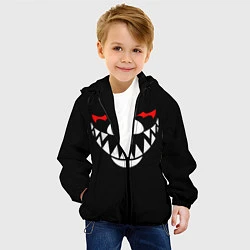 Куртка с капюшоном детская MONOKUMA BLACK, цвет: 3D-черный — фото 2