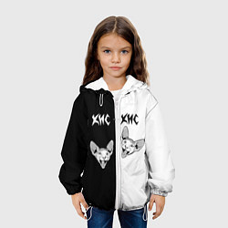 Куртка с капюшоном детская Кис-Кис, цвет: 3D-белый — фото 2