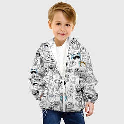 Куртка с капюшоном детская МЕМЫ, цвет: 3D-белый — фото 2