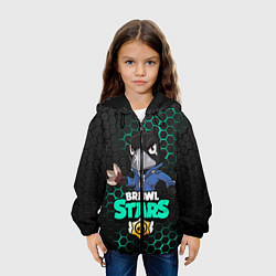 Куртка с капюшоном детская BRAWL STARS CROW, цвет: 3D-черный — фото 2