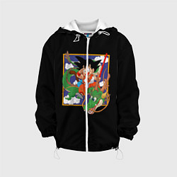 Куртка с капюшоном детская Dragon Ball, цвет: 3D-белый
