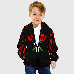 Куртка с капюшоном детская Payton Moormeie - тикток, цвет: 3D-черный — фото 2