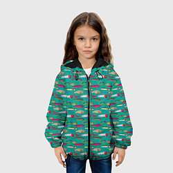 Куртка с капюшоном детская Рыбацкие блесна, цвет: 3D-черный — фото 2