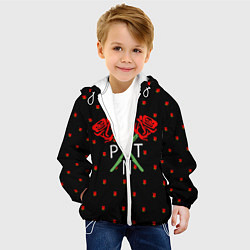 Куртка с капюшоном детская Payton Moormeier: Roses, цвет: 3D-белый — фото 2