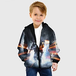 Куртка с капюшоном детская Battlefield, цвет: 3D-черный — фото 2