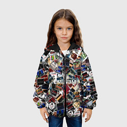 Куртка с капюшоном детская Дискография EMINEM, цвет: 3D-черный — фото 2