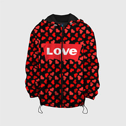 Куртка с капюшоном детская Love, цвет: 3D-черный