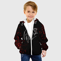 Куртка с капюшоном детская Payton Moormeier: Black Style, цвет: 3D-белый — фото 2