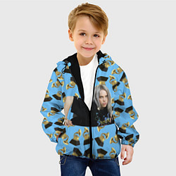 Куртка с капюшоном детская Billie Eilish Grammy, цвет: 3D-черный — фото 2