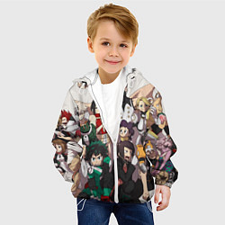 Куртка с капюшоном детская MY HERO ACADEMIA множество героев, цвет: 3D-белый — фото 2