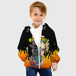 Куртка с капюшоном детская MY HERO ACADEMIA яркое пламя, цвет: 3D-белый — фото 2