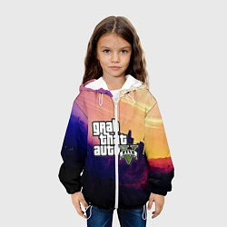 Куртка с капюшоном детская GTA 5, цвет: 3D-белый — фото 2