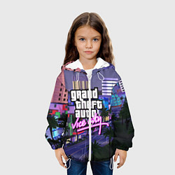 Куртка с капюшоном детская Grand Theft Auto Vice City, цвет: 3D-белый — фото 2