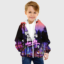 Куртка с капюшоном детская Grand Theft Auto Vice City, цвет: 3D-белый — фото 2