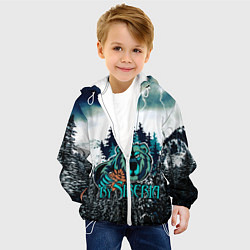 Куртка с капюшоном детская Сибирь, цвет: 3D-белый — фото 2