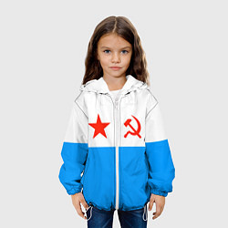 Куртка с капюшоном детская ВМФ СССР, цвет: 3D-белый — фото 2