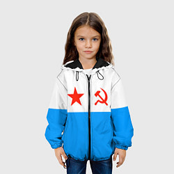 Куртка с капюшоном детская ВМФ СССР, цвет: 3D-черный — фото 2