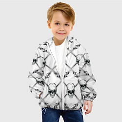 Куртка с капюшоном детская Череп и кости, цвет: 3D-белый — фото 2
