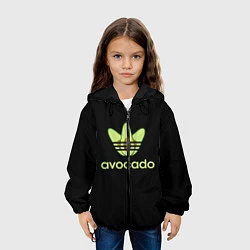 Куртка с капюшоном детская Авокадо, цвет: 3D-черный — фото 2