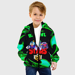 Куртка с капюшоном детская BRAWL STARS Пламя, цвет: 3D-черный — фото 2