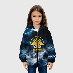 Куртка с капюшоном детская Военно-морской флот, цвет: 3D-черный — фото 2